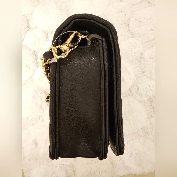 Valentino Orlandi Black Crossbody Bag with Gold Chain - Picture 4 of 9